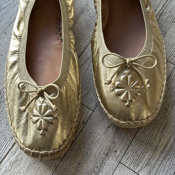 KATE SPADE Gold Metallic
Women's Clubhouse Espadrille Flats size 9 - Picture 5 of 9